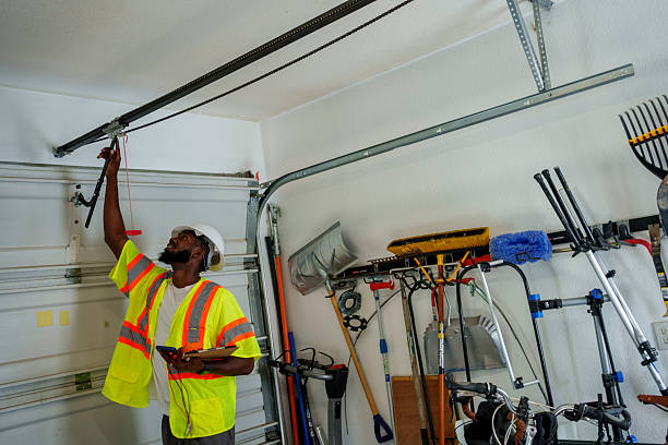 Professional Garage Door Panel Replacement technician working in Bowdon, GA